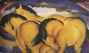 Franz Marc The Little Yellow Horses (mk34) oil on canvas